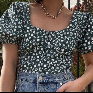 Free People Daisy Floral Top